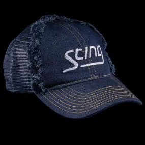 Distressed Denim Trucker Hat