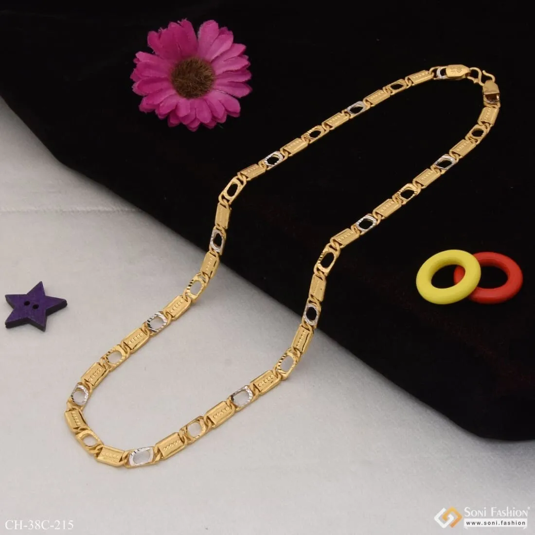 1 Gram Gold Plated 2 In 1 Nawabi Stunning Design Superior Quality Chain - Style C215