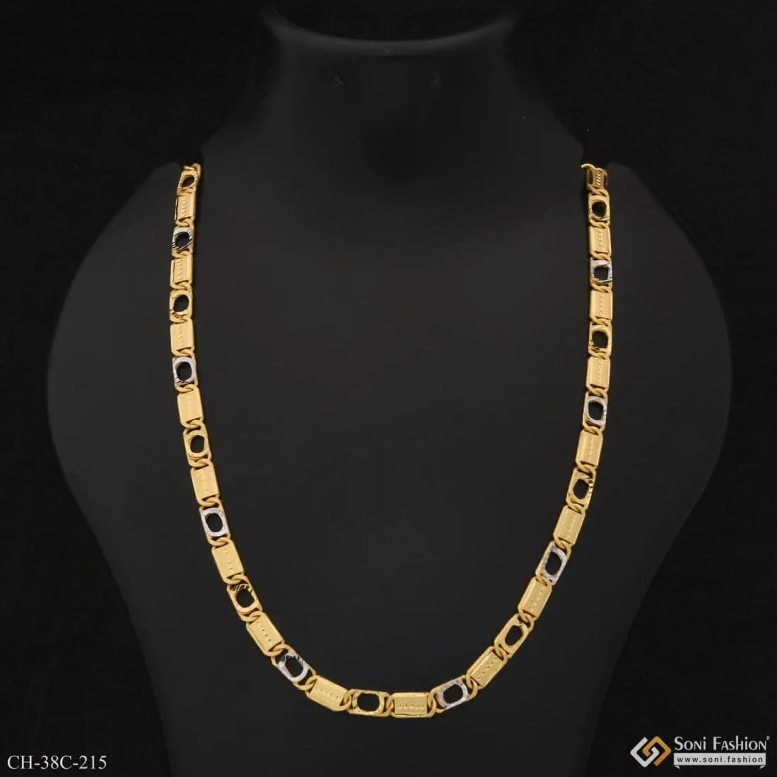 1 Gram Gold Plated 2 In 1 Nawabi Stunning Design Superior Quality Chain - Style C215