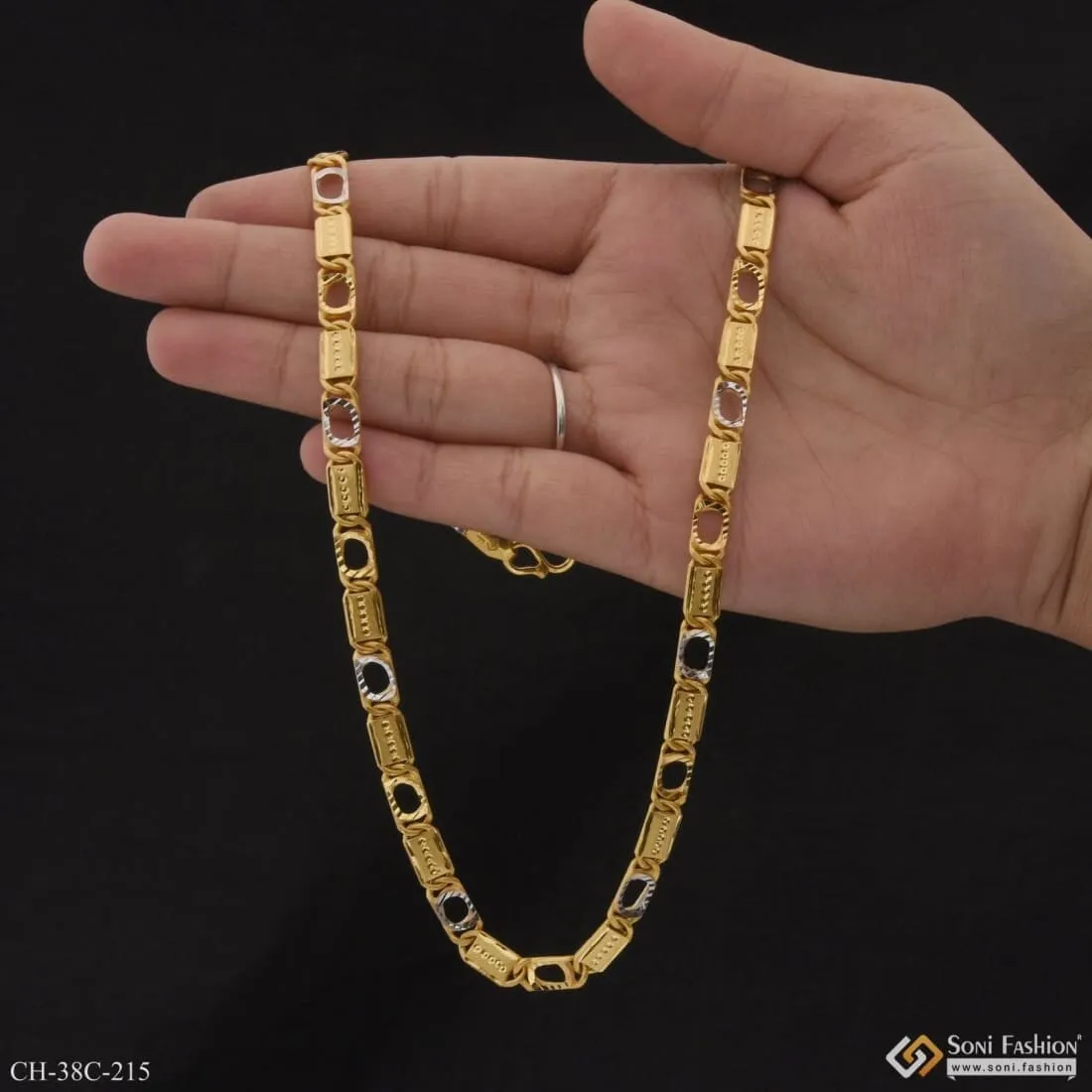 1 Gram Gold Plated 2 In 1 Nawabi Stunning Design Superior Quality Chain - Style C215