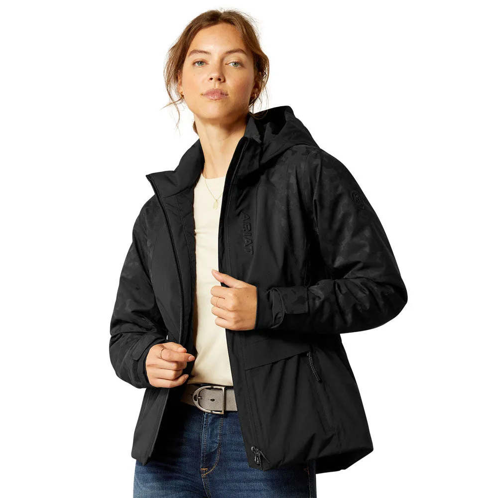 10052658 Ariat Women's Valor 2.0 Waterproof Jacket - Black/Camo