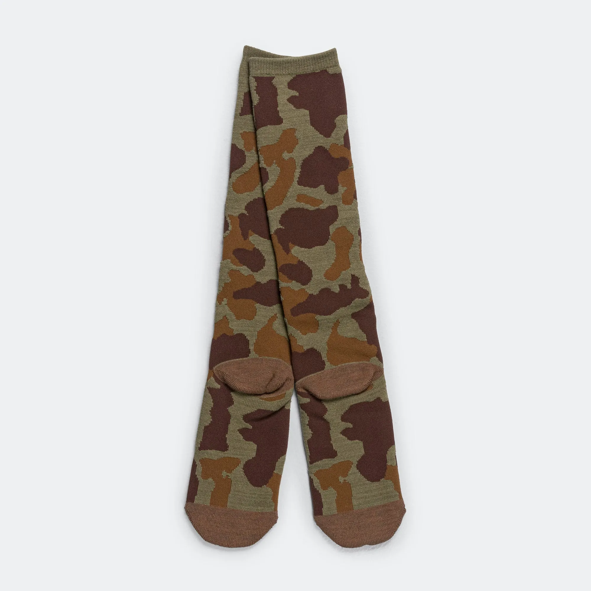 144Yarns Camo Knee-High Socks - Khaki