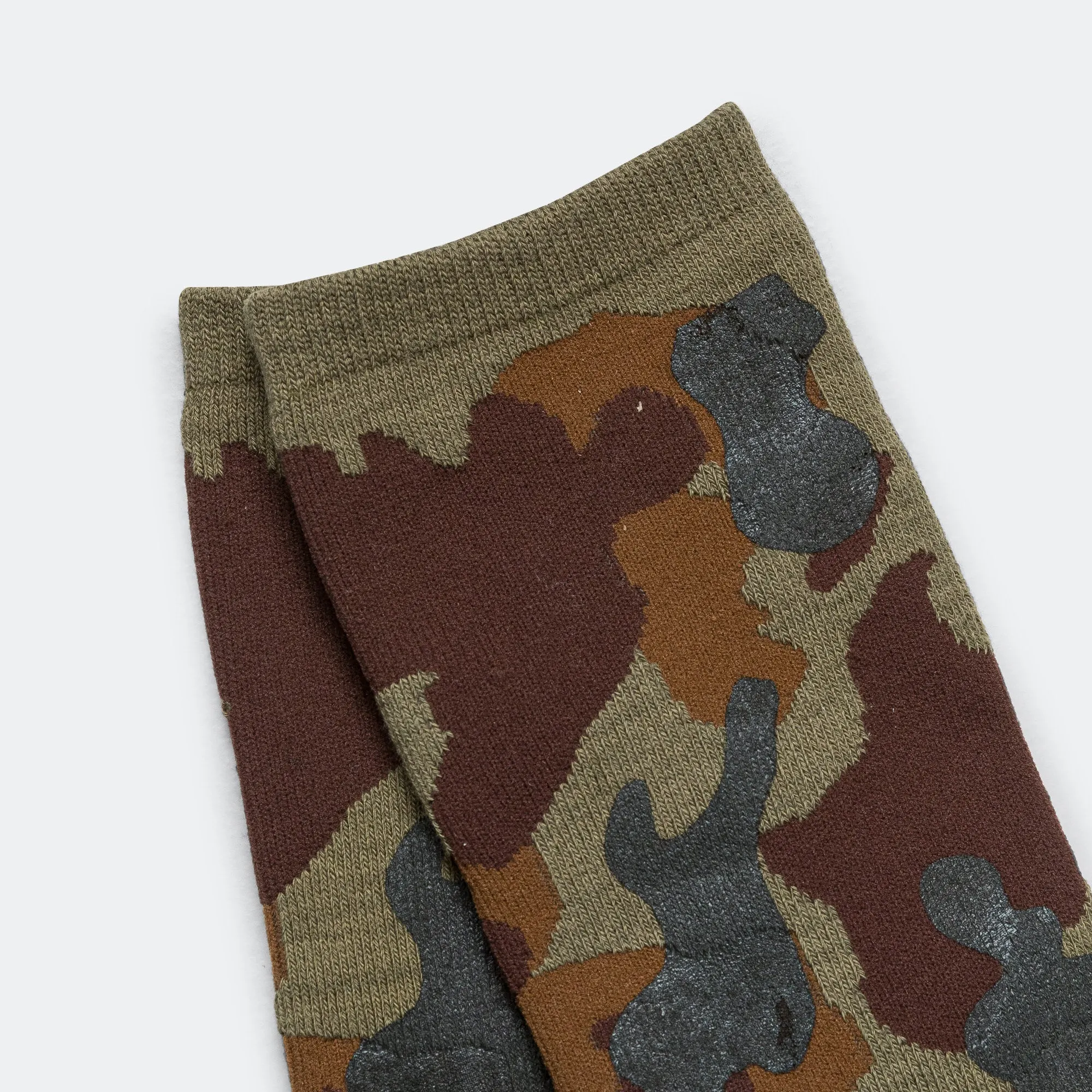 144Yarns Camo Knee-High Socks - Khaki