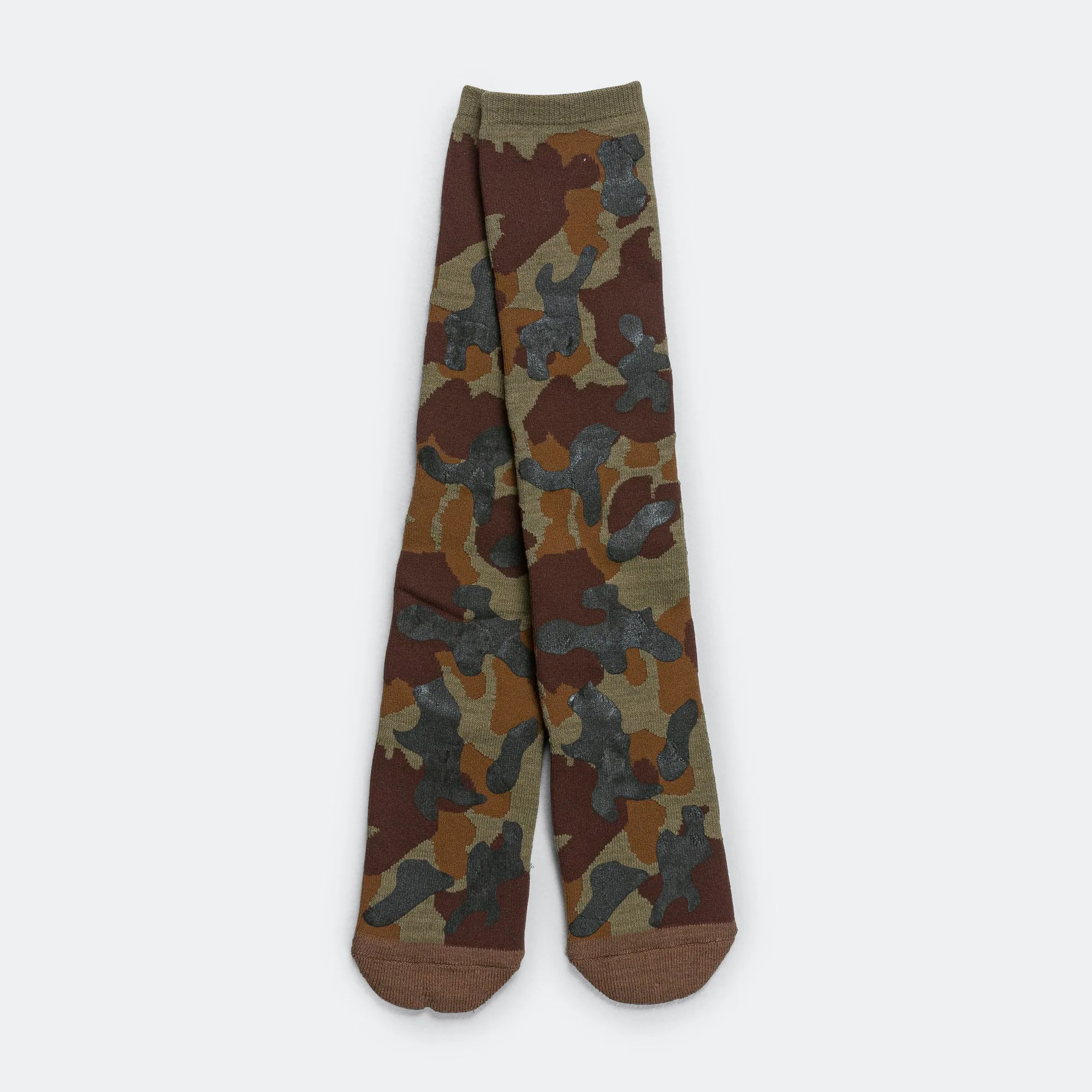 144Yarns Camo Knee-High Socks - Khaki