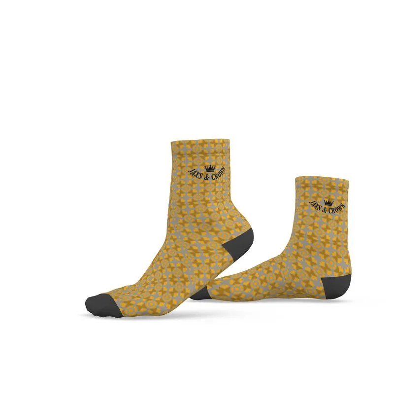 #174 JAXS N CROWN designer cotton-lined unisex sock