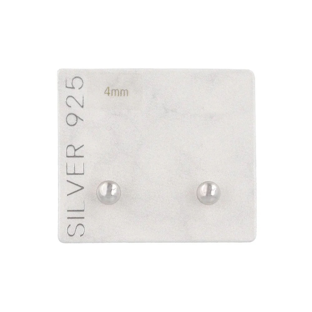 4mm Ball 925 Silver Studs