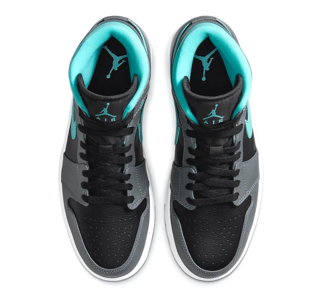 Air Jordan 1 Mid Grey Aqua (GS)