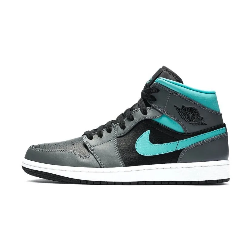 Air Jordan 1 Mid Grey Aqua (GS)