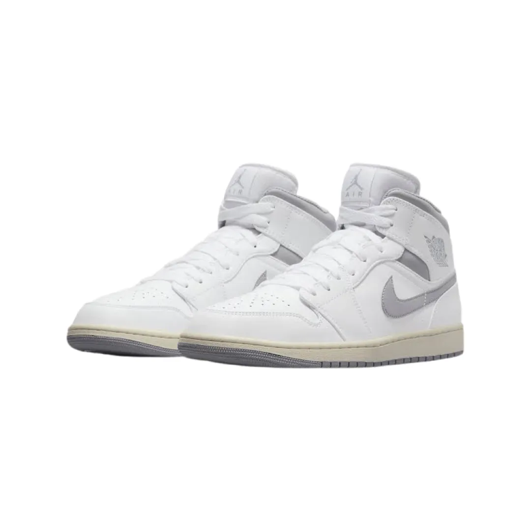 Air Jordan 1 Mid GS White Stealth Grey