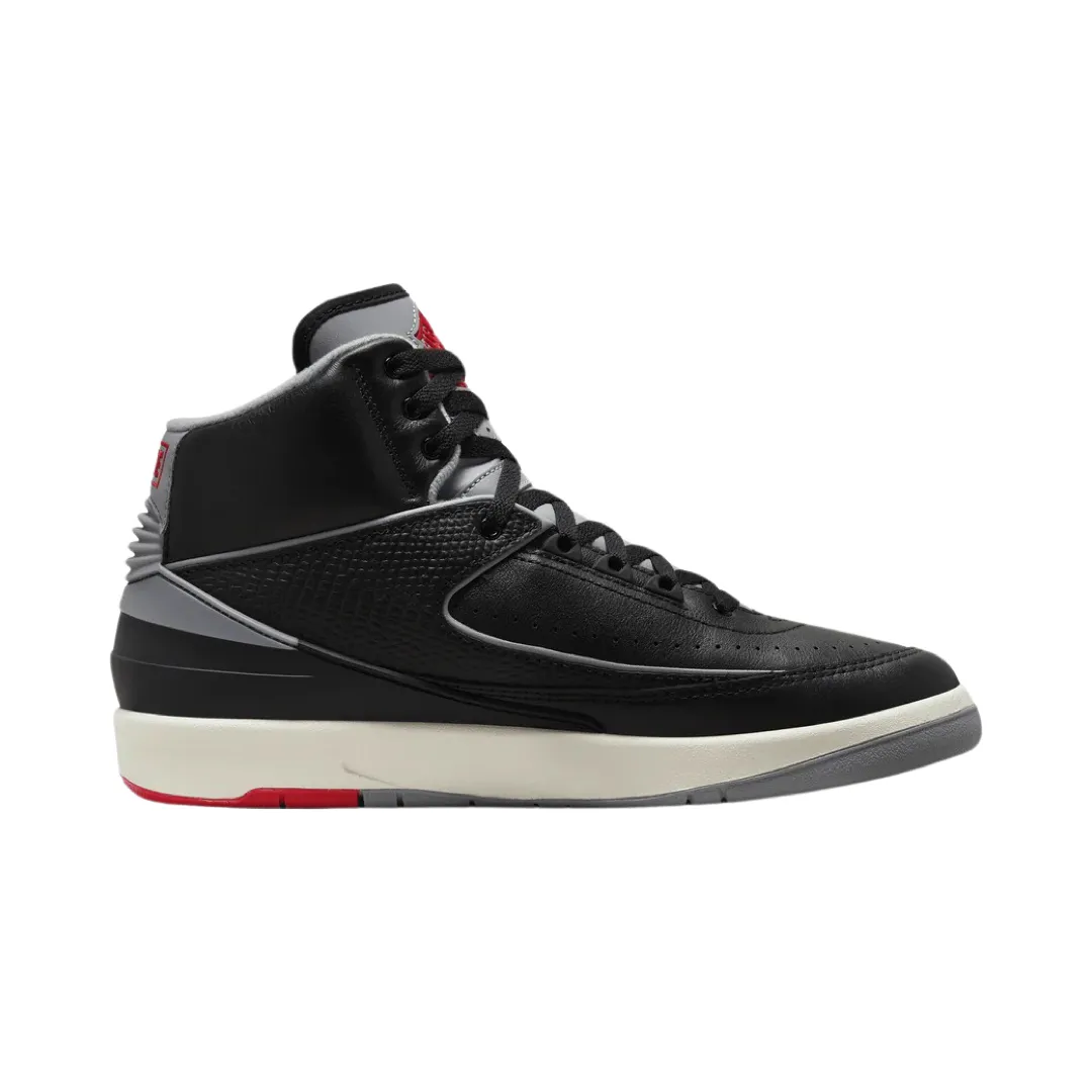 Air Jordan 2 Retro Black Cement Grey Fire Red