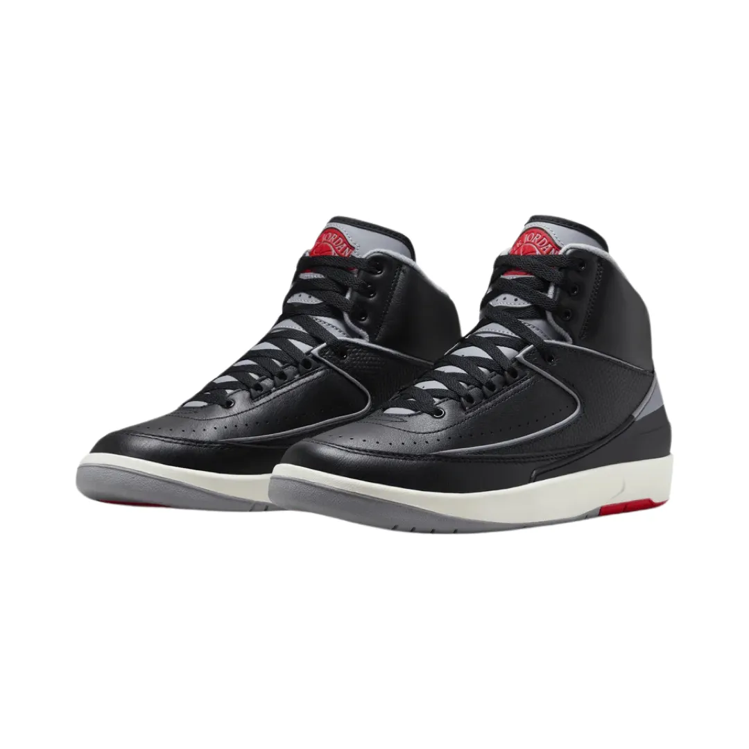 Air Jordan 2 Retro Black Cement Grey Fire Red