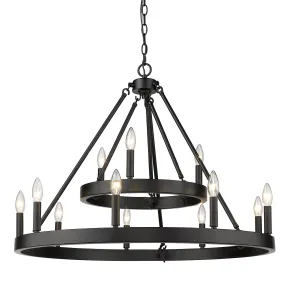 Alastair 2 Tier 3 9 Light Chandelier in Matte Black