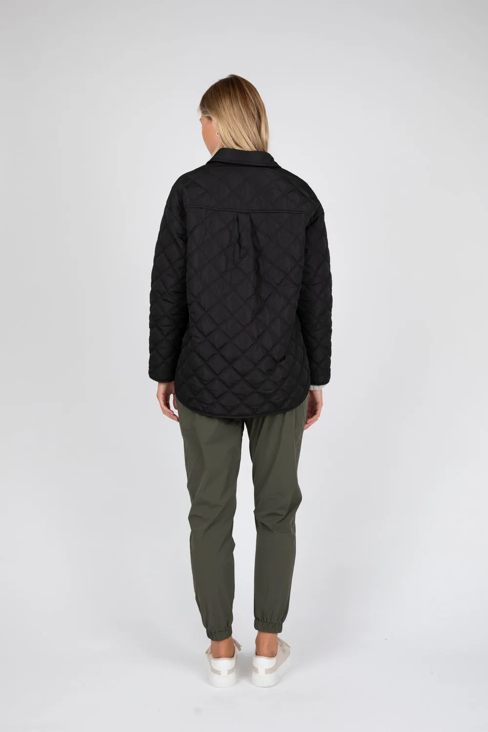 Aspen Quilted Shacket | Black