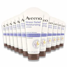 Aveeno - Stress Relief Moisturizing Lotion, Lavender Scent - 2.5 Oz - 12 Pack