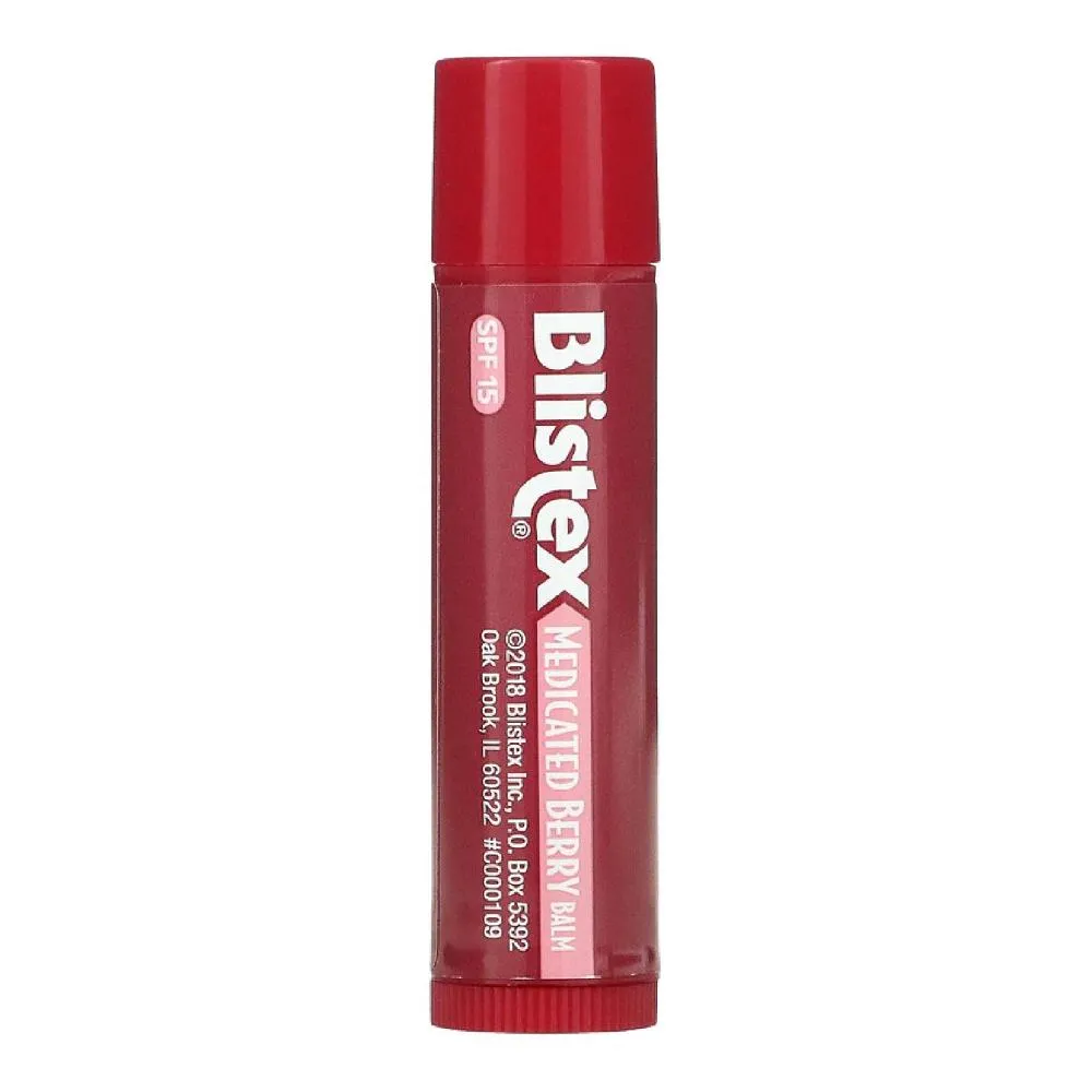 Blistex Medicated Lip Balm, SPF 15, Berry. 0.15 oz Tubes - 144  Pack