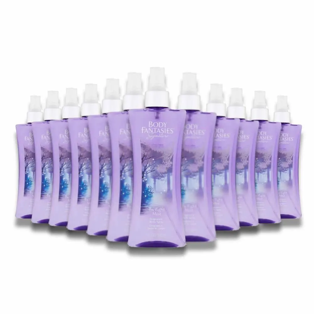 Body Fantasies - Body Spray, Twilight Mist  - 8 Oz - 12 Pack