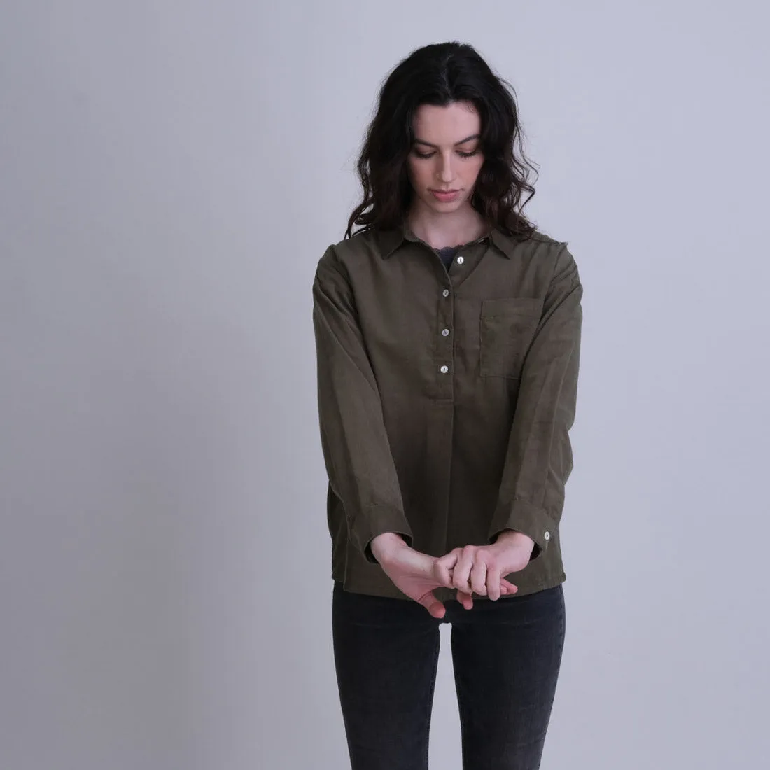 Calla Moorland Green Cord Shirt