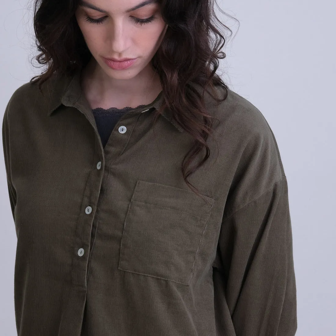 Calla Moorland Green Cord Shirt