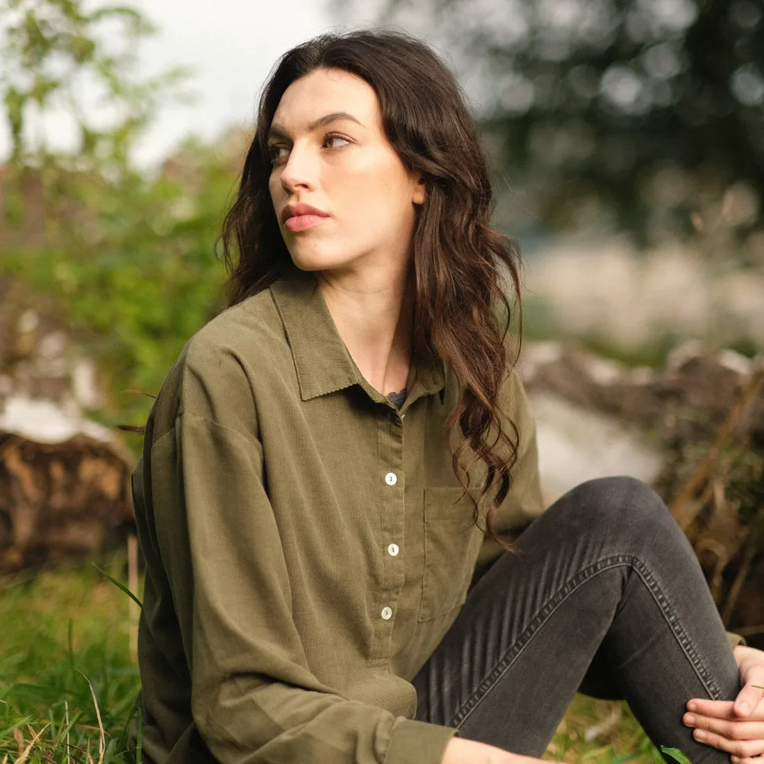 Calla Moorland Green Cord Shirt