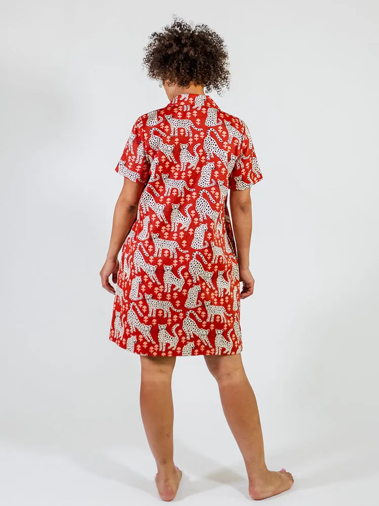 Camp Dress - Poppy Leopard