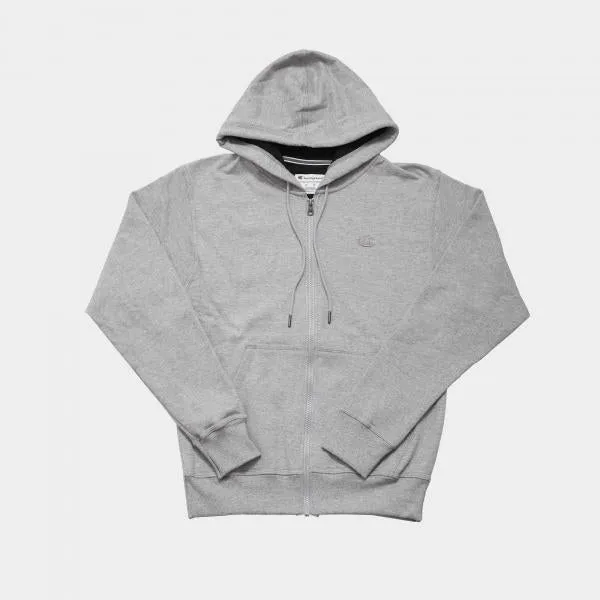 CHAMPION - Men - Powerblend Fleece Full-Zip Hoodie - Heather Grey