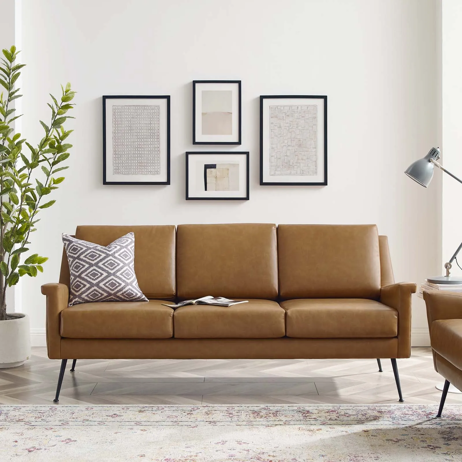 Chesapeake Vegan Leather Sofa by Modway