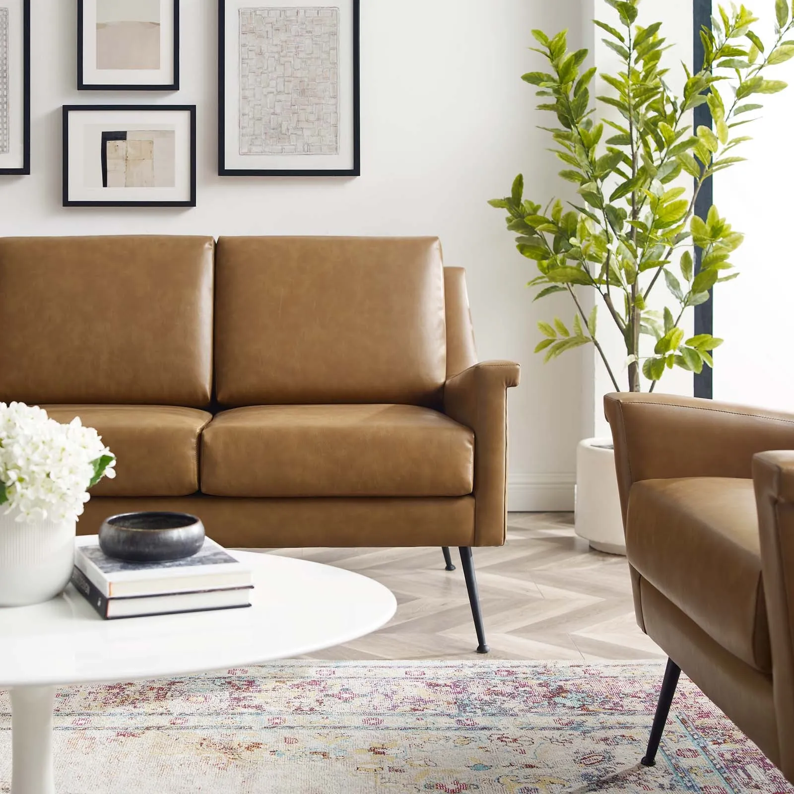 Chesapeake Vegan Leather Sofa by Modway