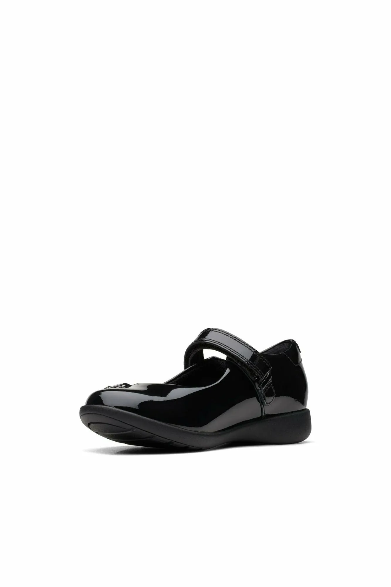 Clarks Etch Mist kid black patent