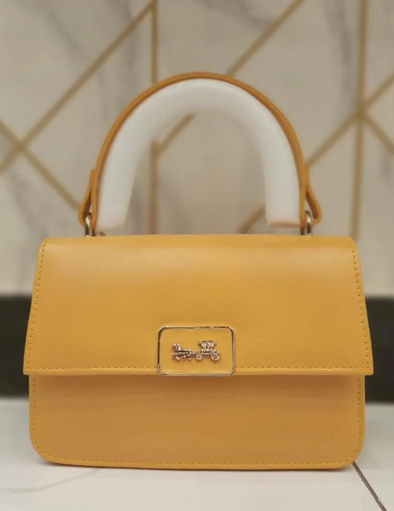 Coach Women's Shoulder Bag - Supreme High Quality (Mustard)