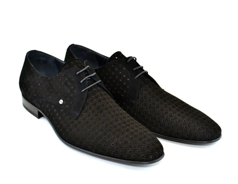 Corrente Suede Lace-Up Oxford Black