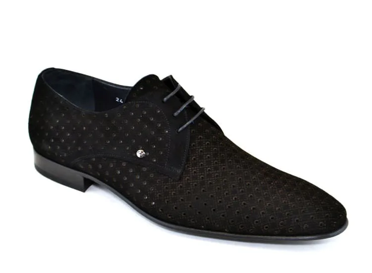 Corrente Suede Lace-Up Oxford Black