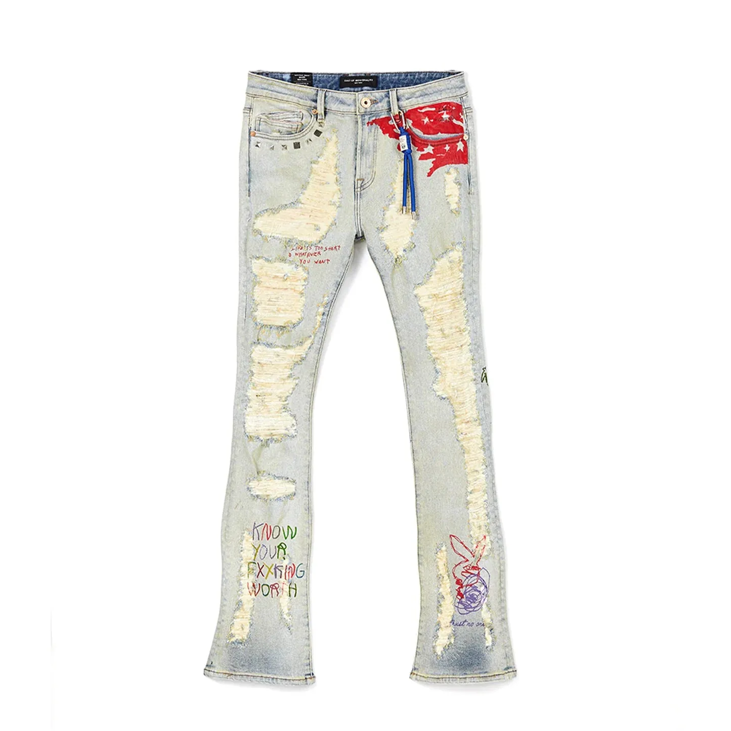 CULT OF INDIVIDUALITY Lenny Bootcut Jeans in Iris