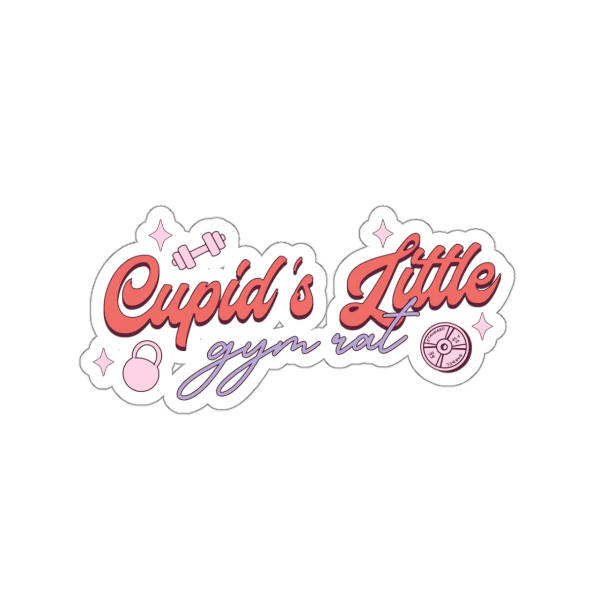 CUPID'S LITTLE GYM RAT- STICKER