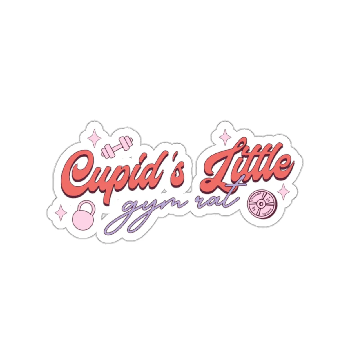 CUPID'S LITTLE GYM RAT- STICKER