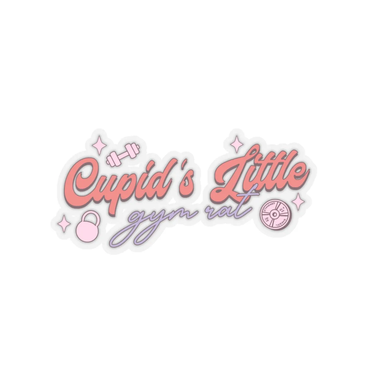 CUPID'S LITTLE GYM RAT- STICKER