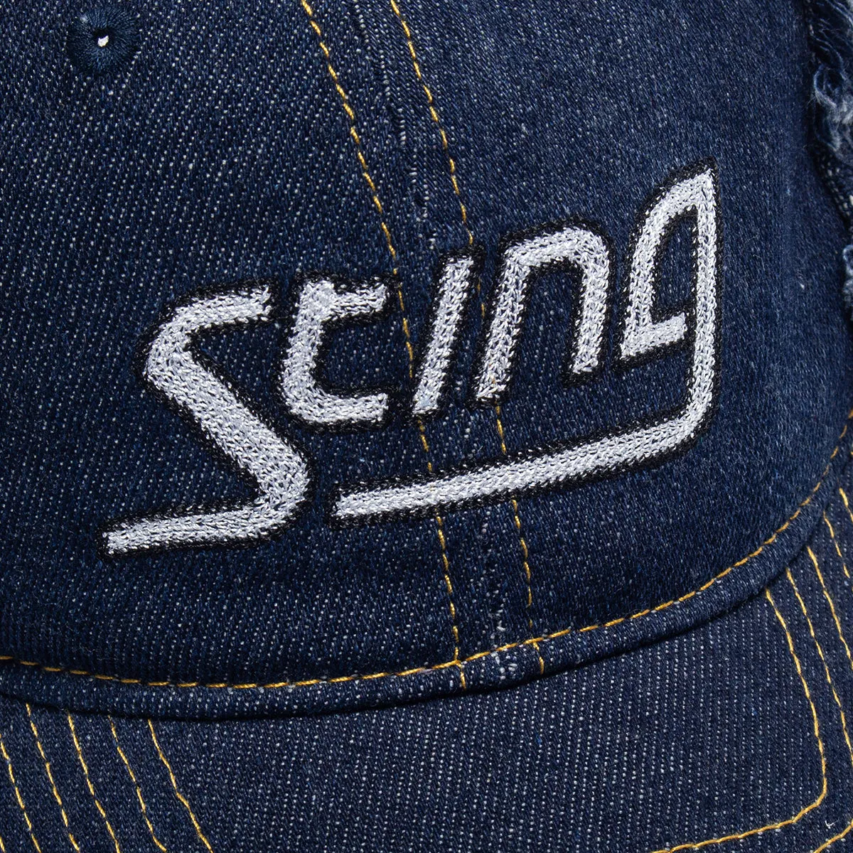 Distressed Denim Trucker Hat