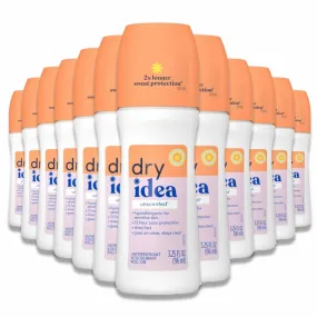 Dry Idea - Anti-Perspirant and Deodorant, Unscented - 3.25 Oz - 12 Pack