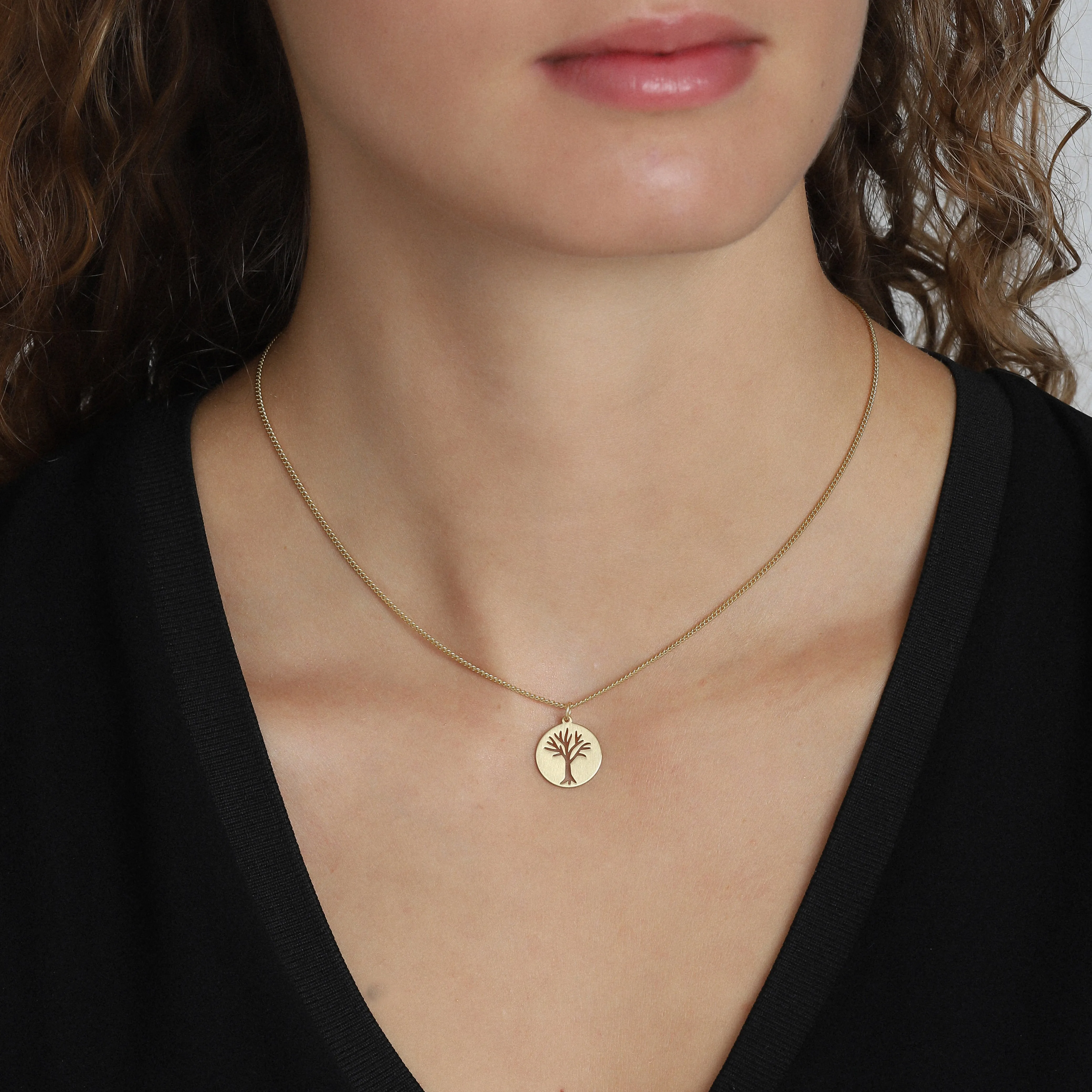 ELIN recycled coin pendant necklace gold-plated