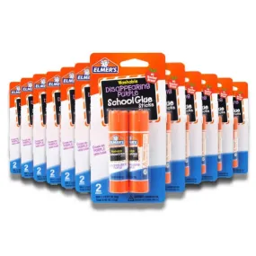 Elmer's - Washable Liquid School Glue White Disappearing Purple Stick - Twin Pack - 12 Pack