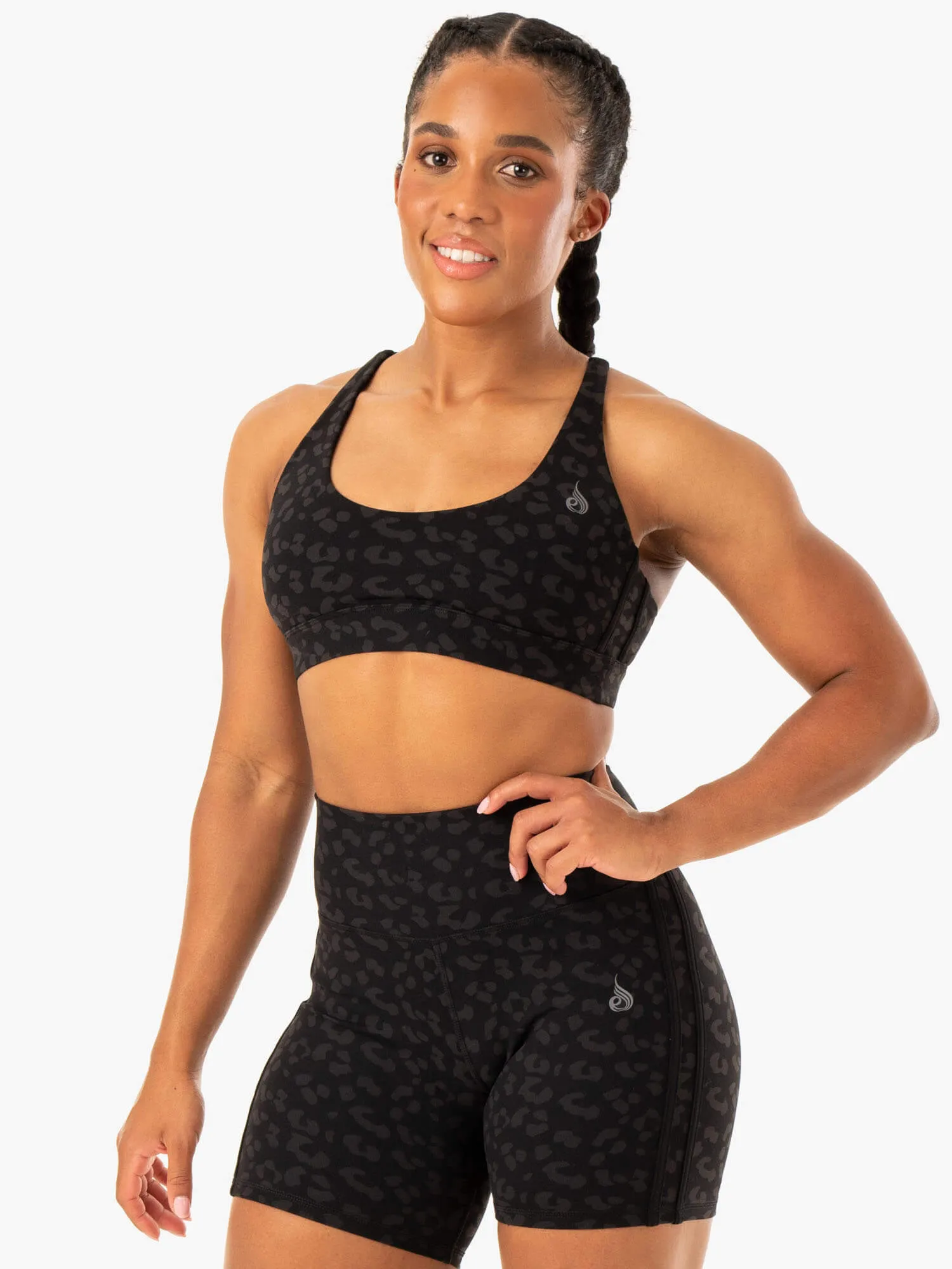 Evolution Sports Bra - Black Leopard