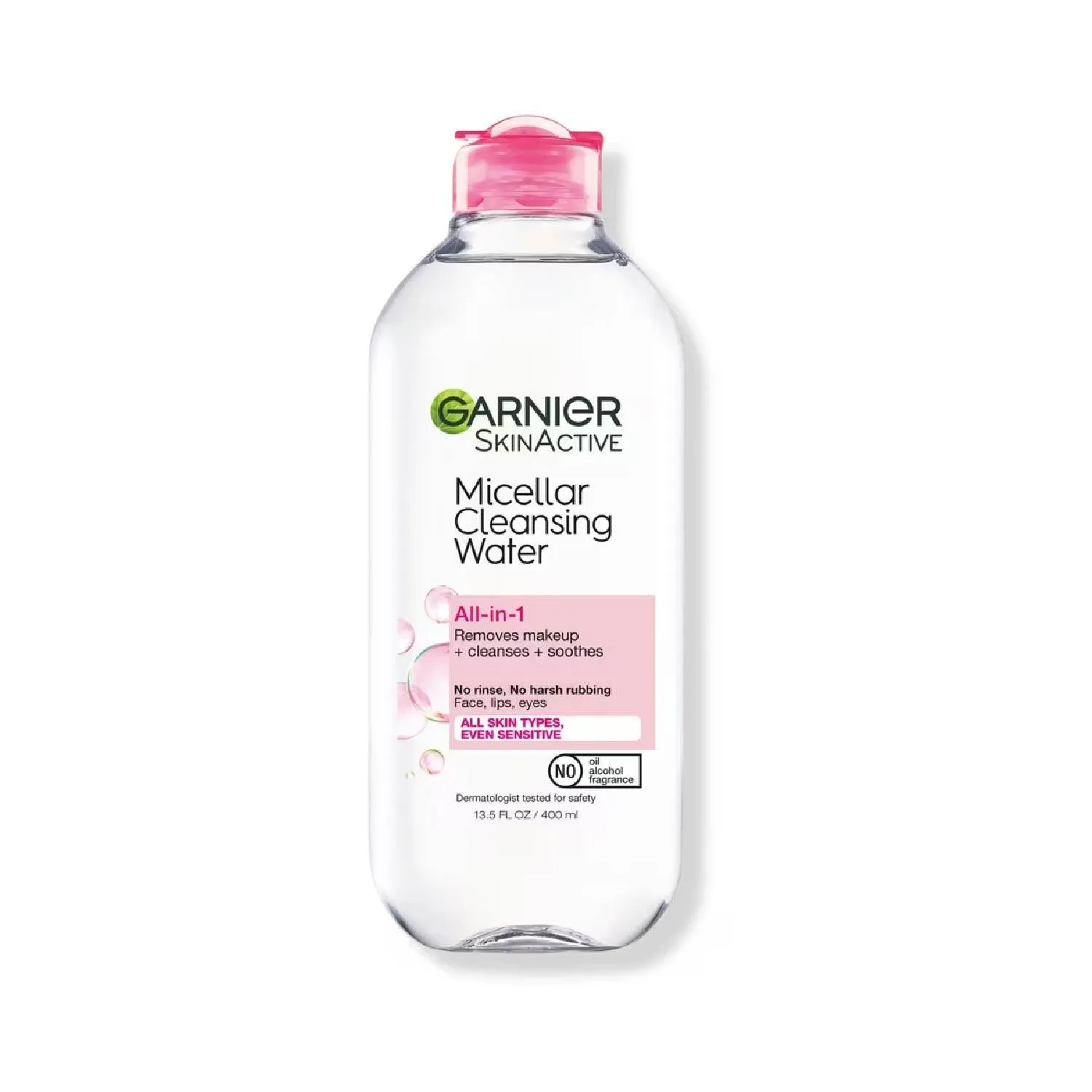 Garnier SkinActive Micellar Cleansing Water All in 1 Cleanser & Makeup Remover, 13.5 Oz - 60 Pack