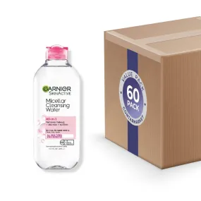 Garnier SkinActive Micellar Cleansing Water All in 1 Cleanser & Makeup Remover, 13.5 Oz - 60 Pack