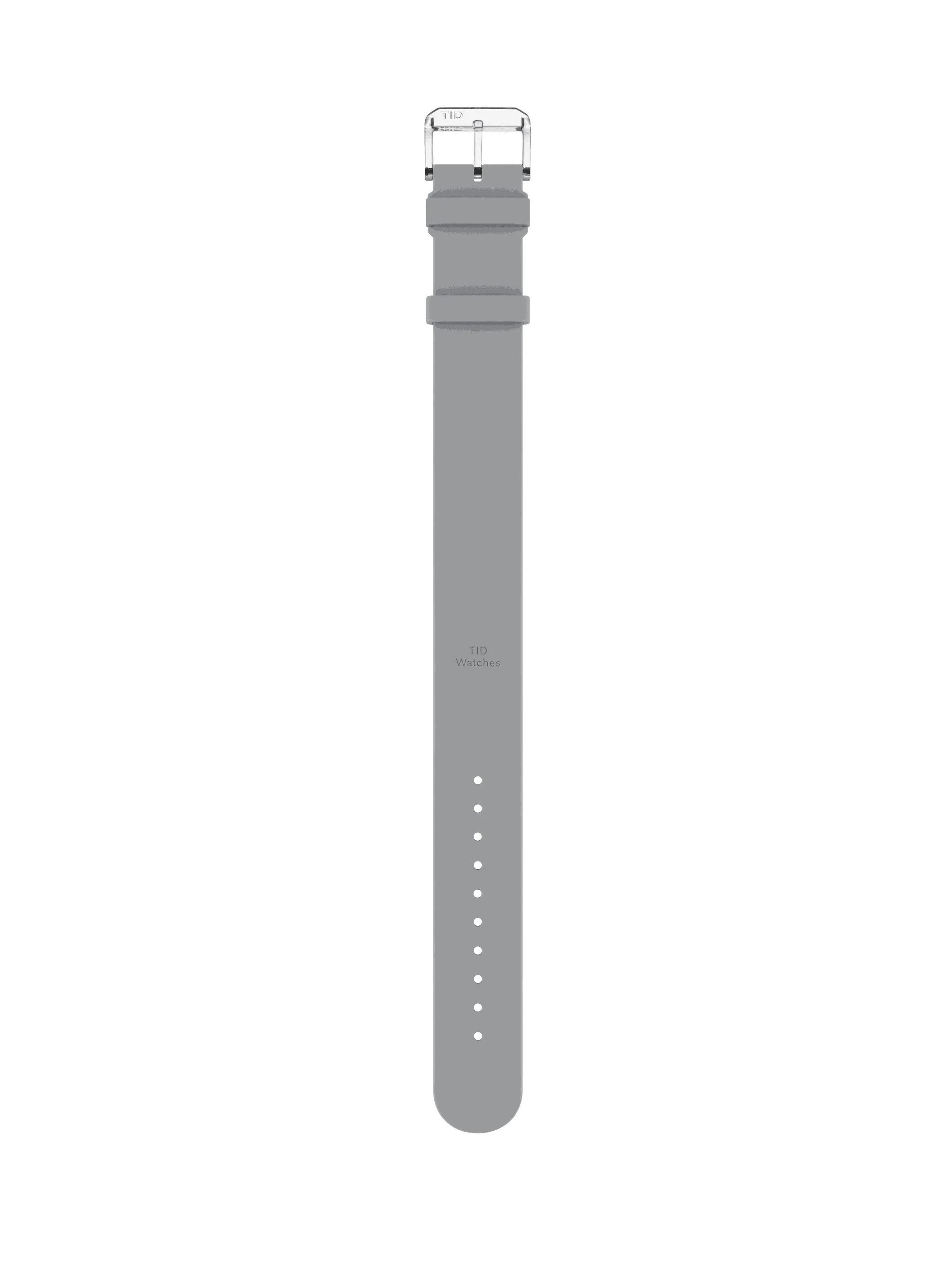 Grey Silicon Strap with Transparent Buckle