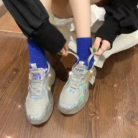 Holographic Chunky Sneakers