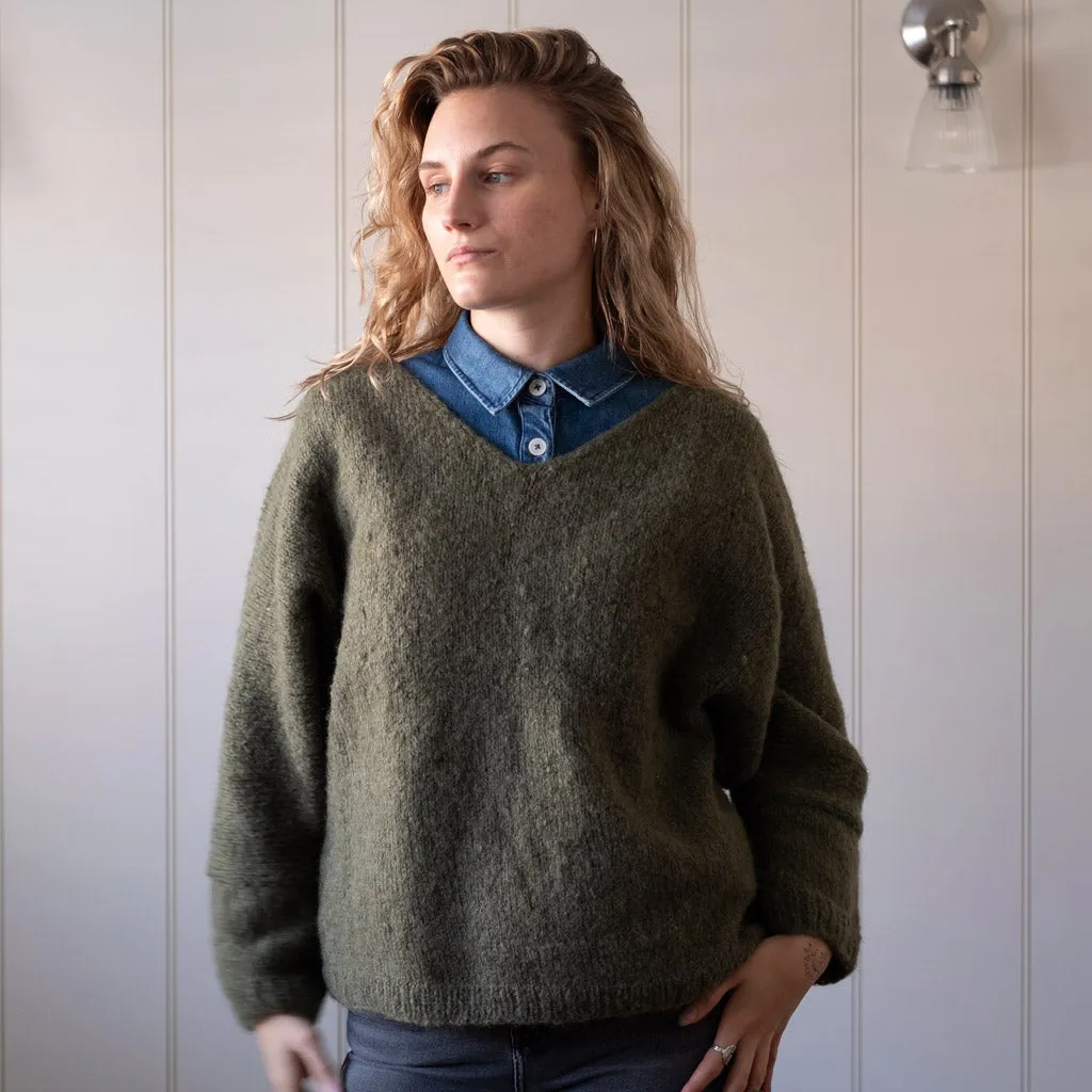 Leah V Neck Wool Jumper