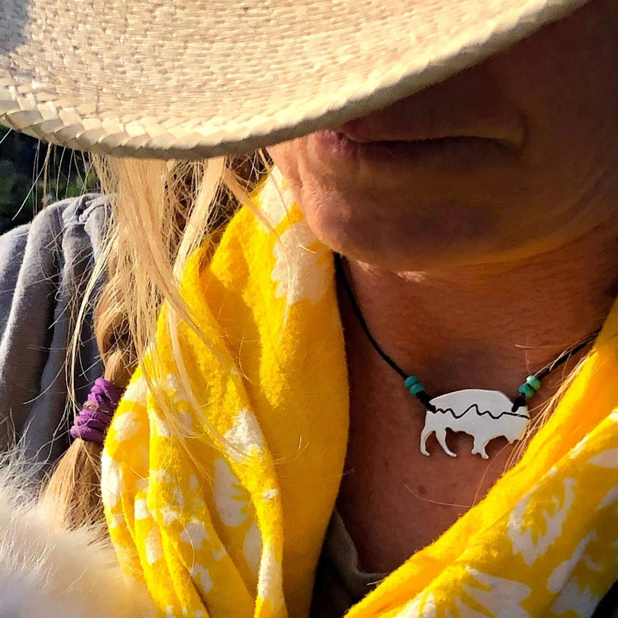 Mountains on Buffalo Necklace