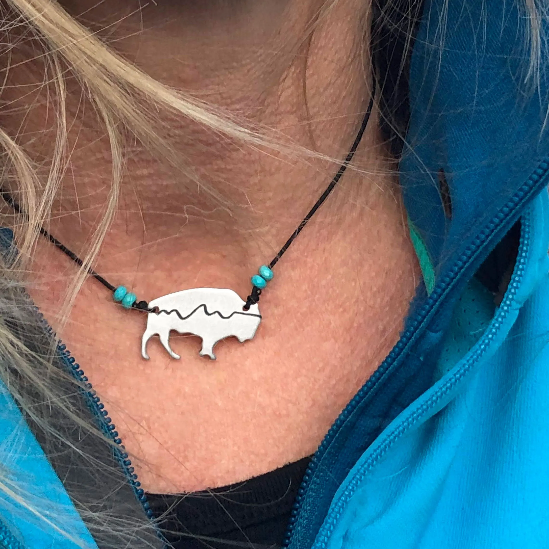 Mountains on Buffalo Necklace