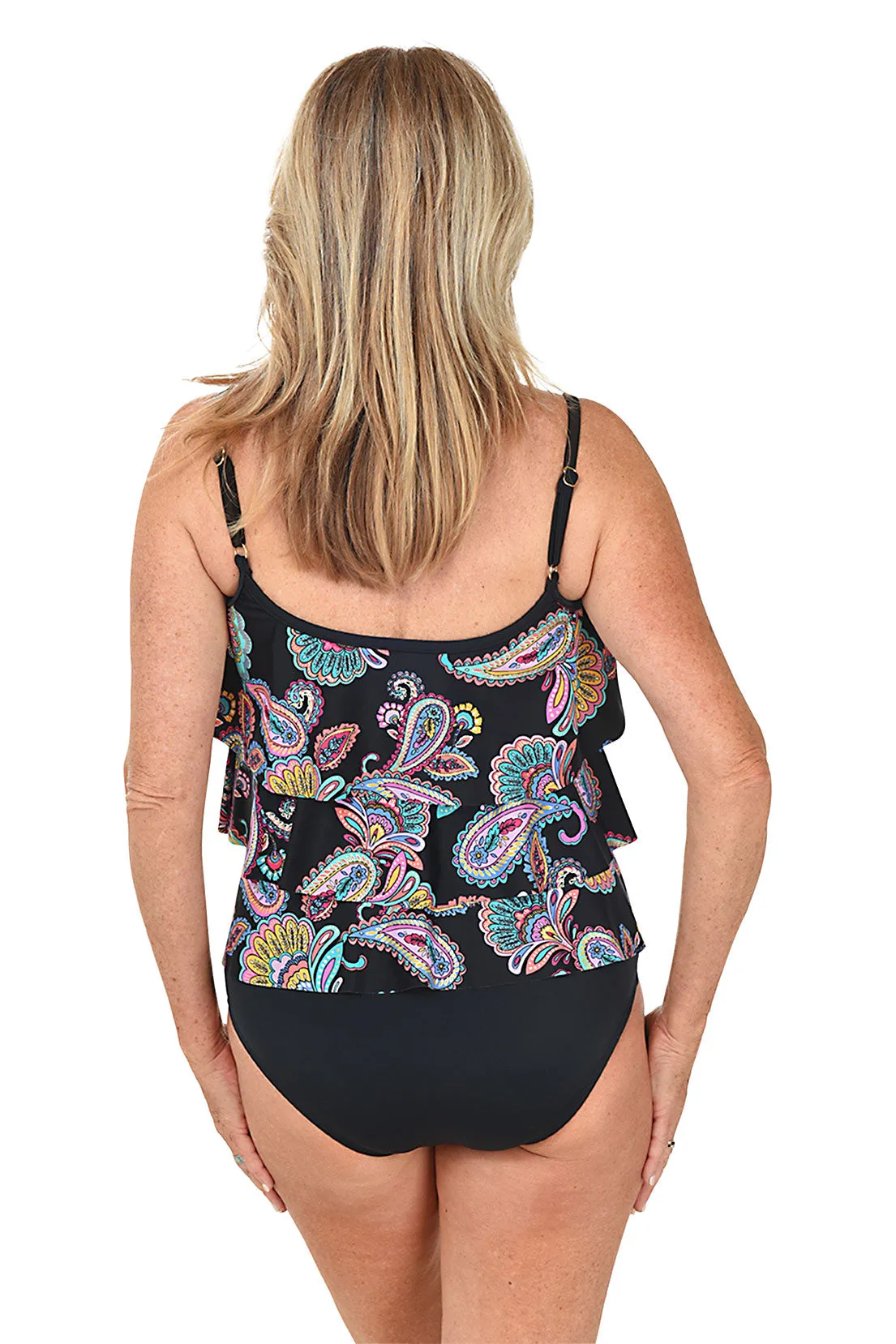 Paisley Parade Triple Tier Tankini Top