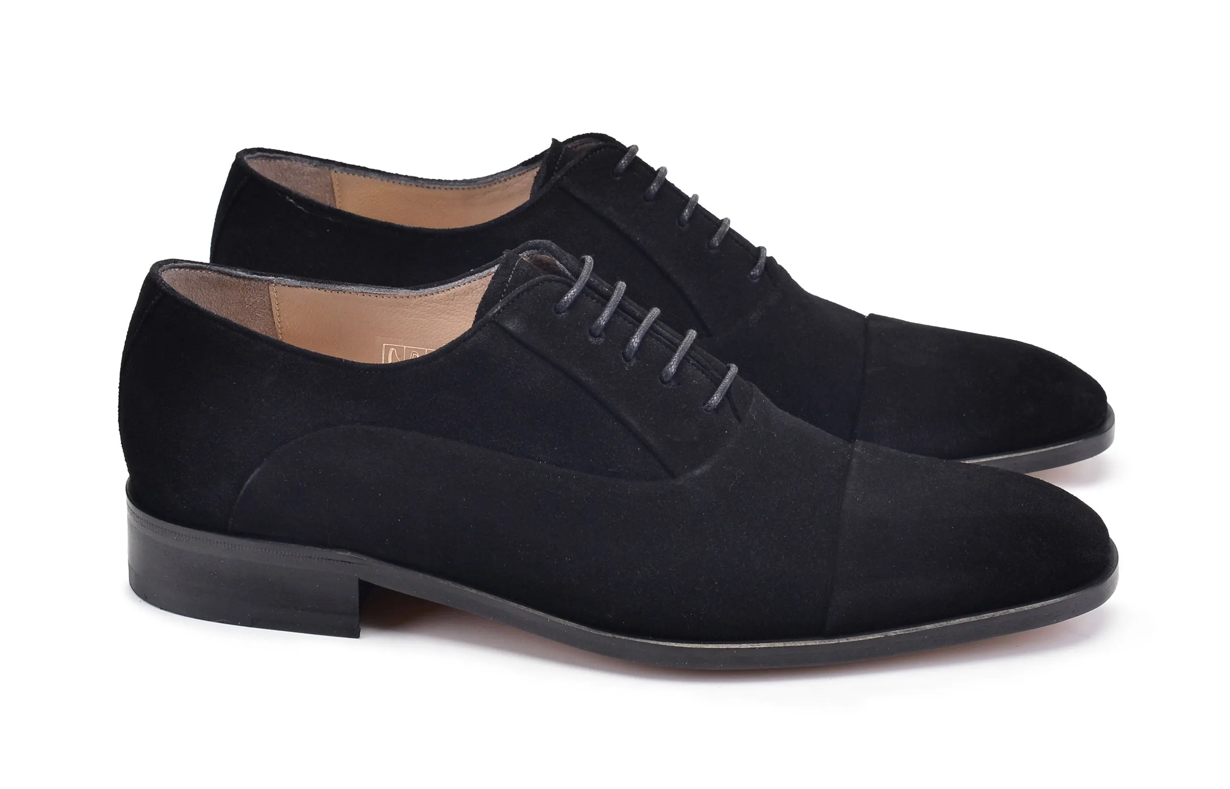 Pelle Suede Lace-Up Oxford Black