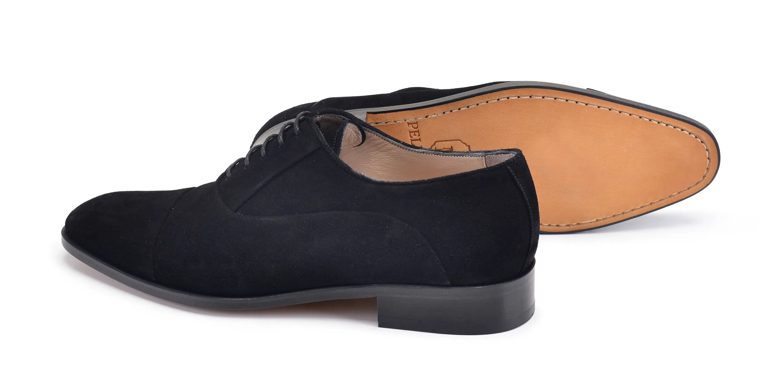 Pelle Suede Lace-Up Oxford Black